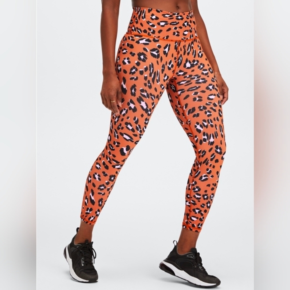 Fabletics Define PowerHold High-Waisted 7/8 Leopard Print Leggings Size 3X - Picture 2 of 16